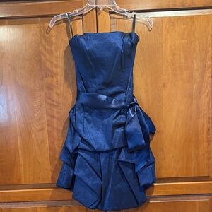 Jessica McClintock  Strapless Tiered Party Dress with Bow